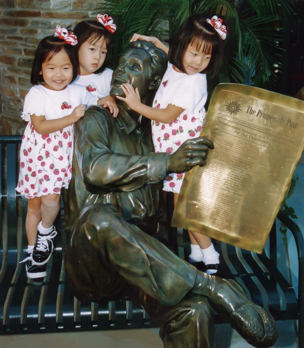 Father at the Promenade with Children